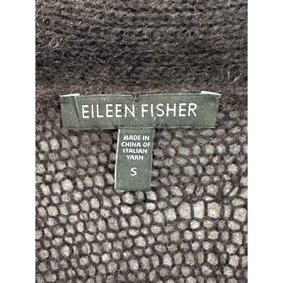 Eileen Fisher Midi Cardigan Sweater Brown Size Small Mohair Wool Layering Fall - Picture 4 of 10